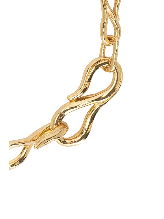 Chloe Flower Choker Necklace in Gold & White | FWRD
