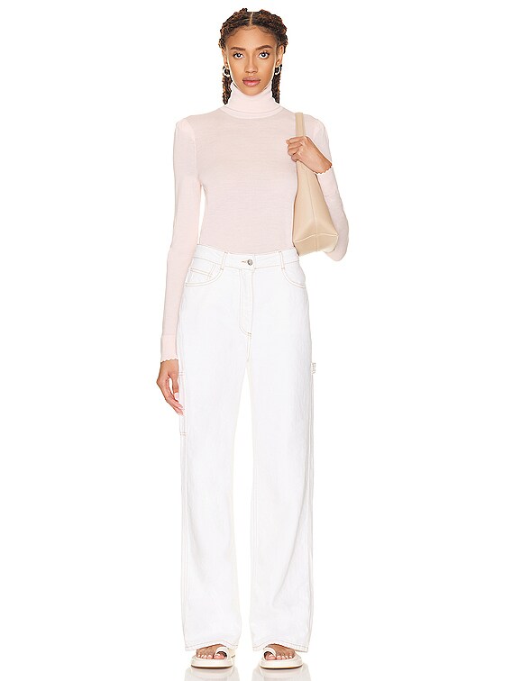 White Chloe Turtleneck Bodysuit