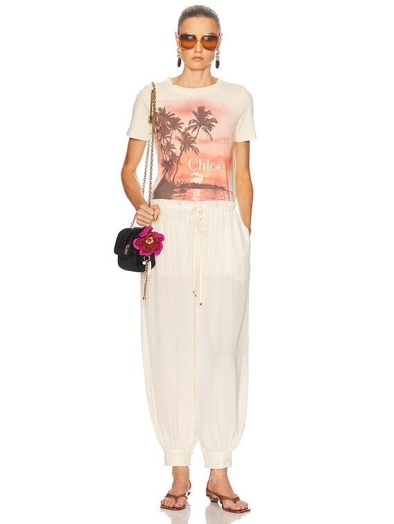 Chloe クロエ Chloe Sunset Cotton Tee in Blondie Yellow | FWRD