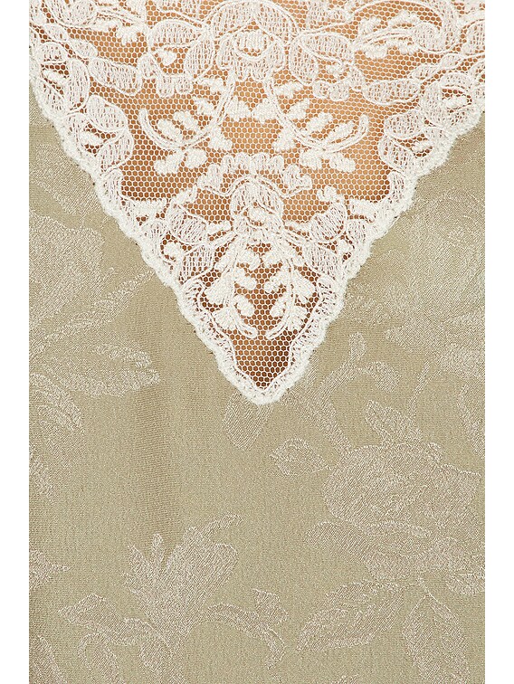 Chloe Silk Roses Jacquard Top in Clear Green | FWRD
