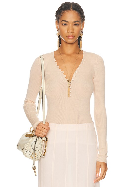 Chloe Long Sleeve Top in Honey Pink | FWRD