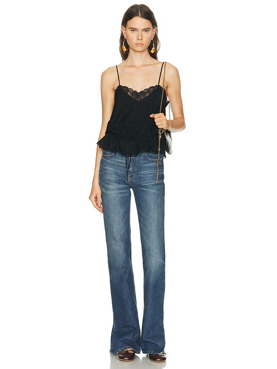 Chloe Camisole Top in Black | FWRD