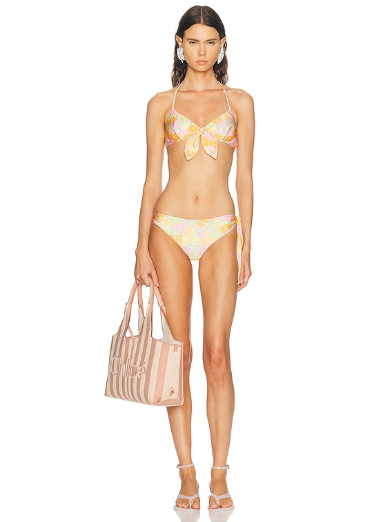 Chloe Classic Bikini Bottom in Multicolor Pink | FWRD