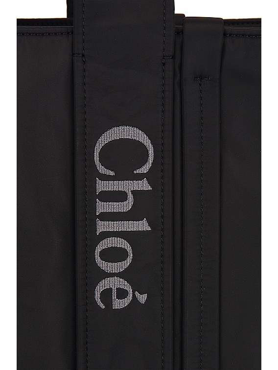 Chloe Woody Large Tote Bag in Black | FWRD