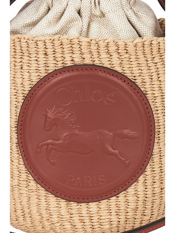 Chloe ★ 'Horse Medal Small' Sepia Brown かごバック Chloe Horse Medal Small Basket Bag in Sepia Brown | FWRD