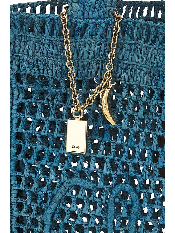 Chloe Summer Banana Tote Bag in Stormy Sea | FWRD