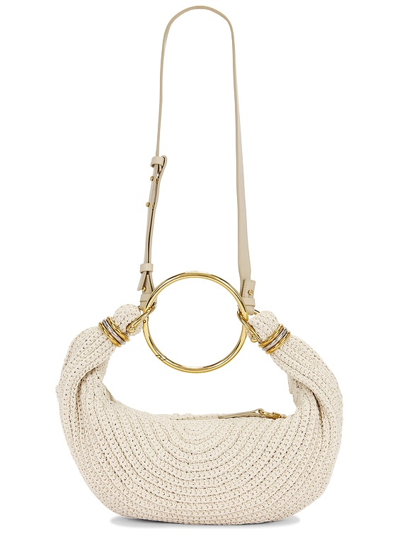 ハンドバッグ CHLOE IVORY LEATHER BRACELET HANDBAG CHLOÉ Bracelet embellished textured-leather bag | NET-A-PORTER