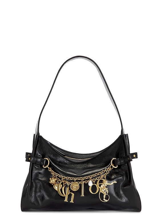 ショルダーバッグ・ポシェット Chloe Chloe Charms Black Leather Shoulder Bag Chloé Charms Leather Shoulder Bag | Saks Fifth Avenue