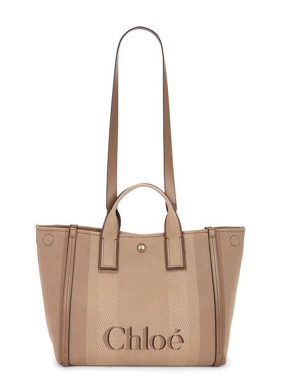 chloe バッグ Chloe Medium Carry Tote Bag in Deep Taupe | FWRD