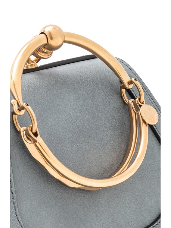 Chloe Small Nile Calfskin & Suede Bracelet Bag in Smoky Blue