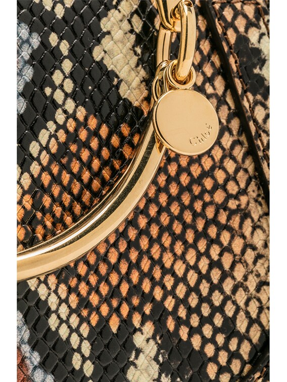 Chloe クロエ　ハンドバッグ　python ブラウン chloe✨クロエ パディントン ハンドバッグ レザー ブラウン