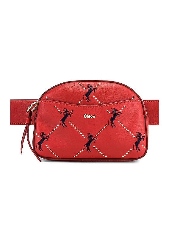 Red Leather Leopard Print Bag - Chloe – Sassy Spirit
