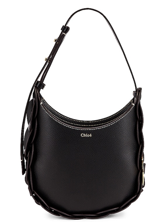 Chloe Small Darryl Leather Bag in Black | FWRD