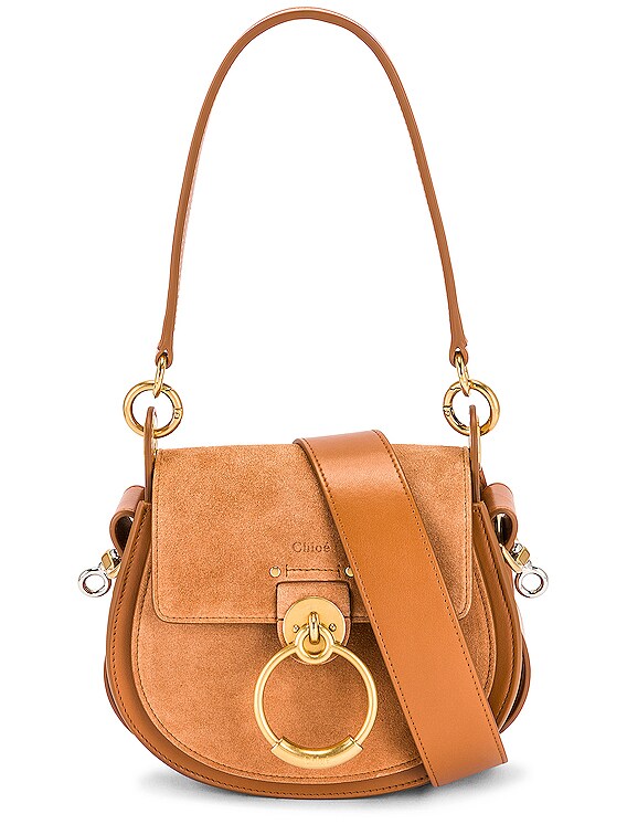 Chloe Tess Small Flap Canvas & Leather Crossbody Bag