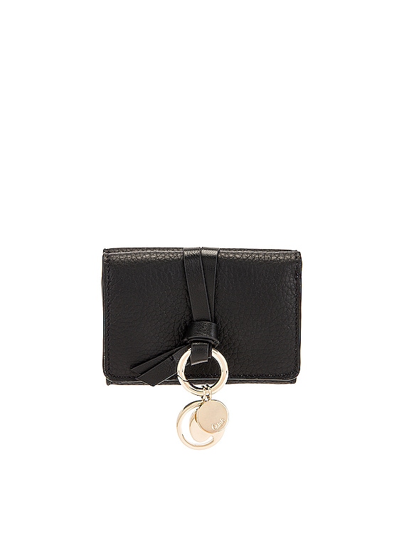 Chloe Alphabet Compact Wallet in Black | FWRD