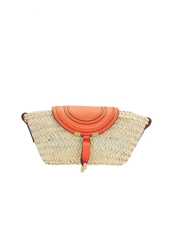 Chloe Marcie Crossbody Basket Bag in Rusted Orange | FWRD