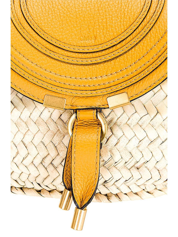 Chloe Marcie Crossbody Basket Bag in Sunflower Yellow | FWRD