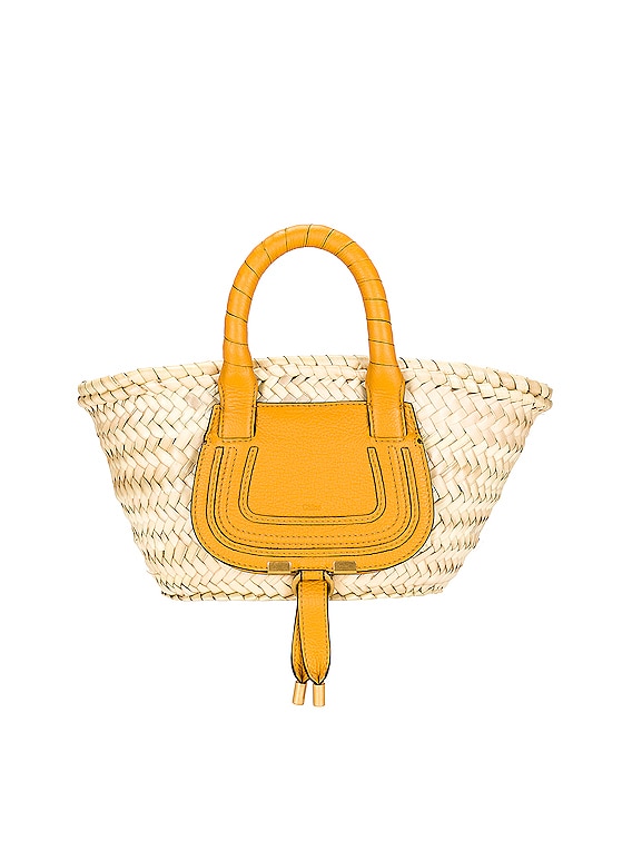 Chloe Small Marcie Saddle Bag in Yellow