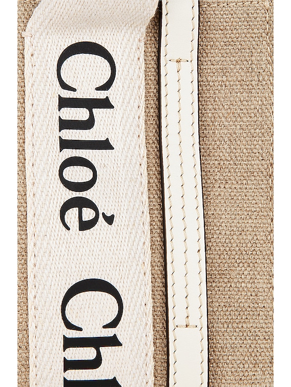 Chloe Mini Woody Tote Bag in White | FWRD