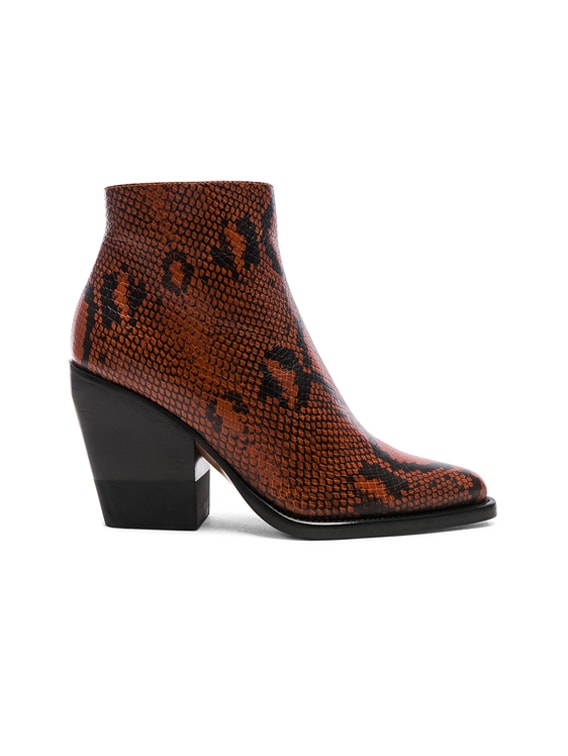 Python Rylee Print Leather Ankle Boots