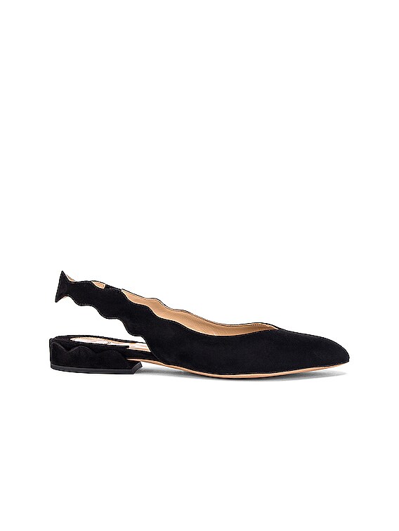 Chloe Laurena Slingback Flats in Black FWRD