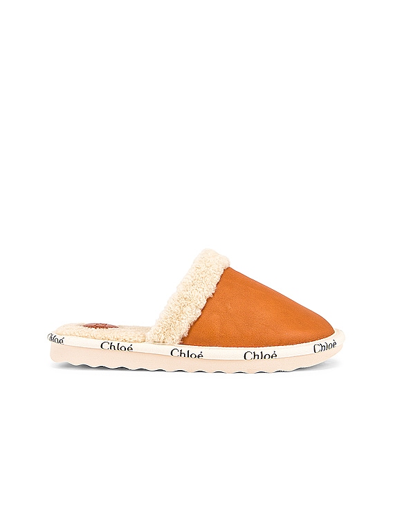 chanel shearling mules