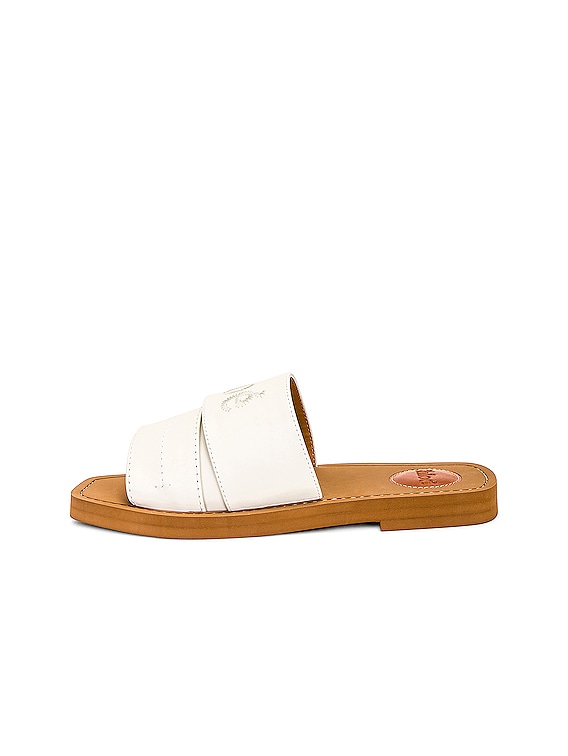 Chloe Woody Sandal in White | FWRD