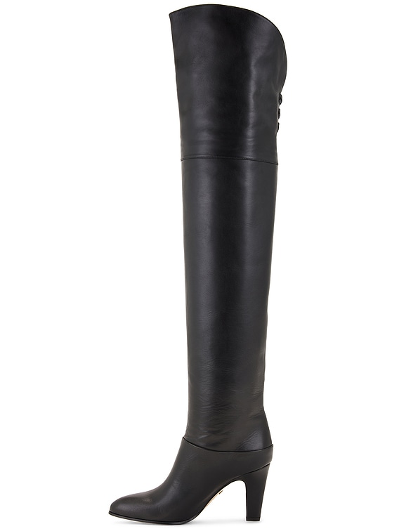 Chloe Eve Thigh High Boot in Black | FWRD