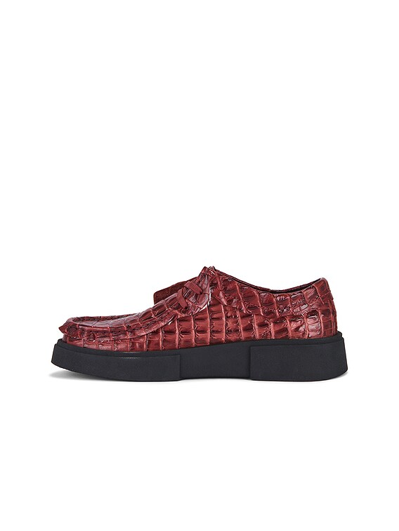 Clarks x Martine Rose Torview Wallabee Shoes in Burgundy | FWRD
