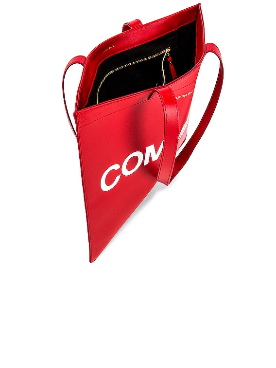 COMME des GARCONS Huge Logo Tote Bag in Red | FWRD