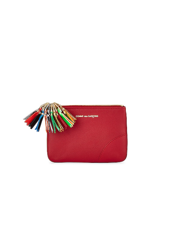 COMME des GARCONS Zipper Pull Wallet in Red | FWRD