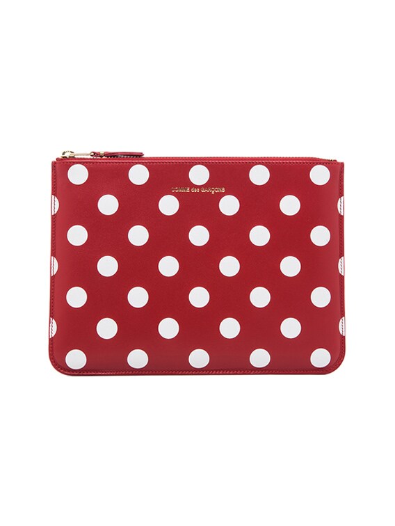 COMME des GARCONS Polka Dot Pouch in Red FWRD