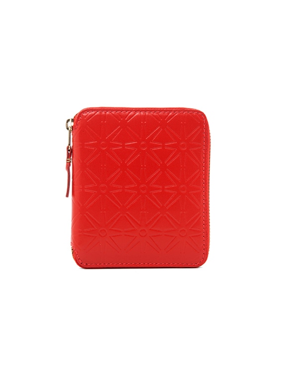 COMME des GARCONS Star Embossed Zip Fold Wallet in Orange | FWRD