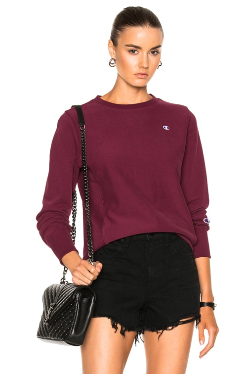 champion crewneck burgundy