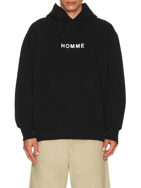 COMME des GARCONS HOMME Homme Logo Hoodie in Black | FWRD