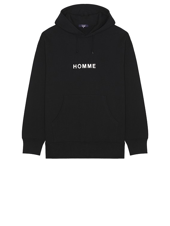 COMME des GARCONS HOMME Homme Logo Hoodie in Black | FWRD