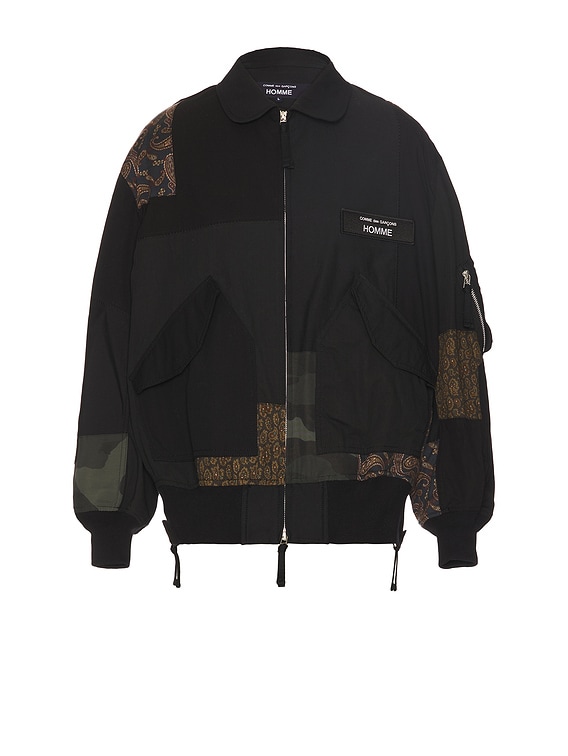 COMME des GARCONS HOMME MULTI FABRIC ボンバージャケット - Black