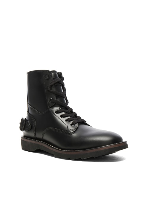 coach black combat boots