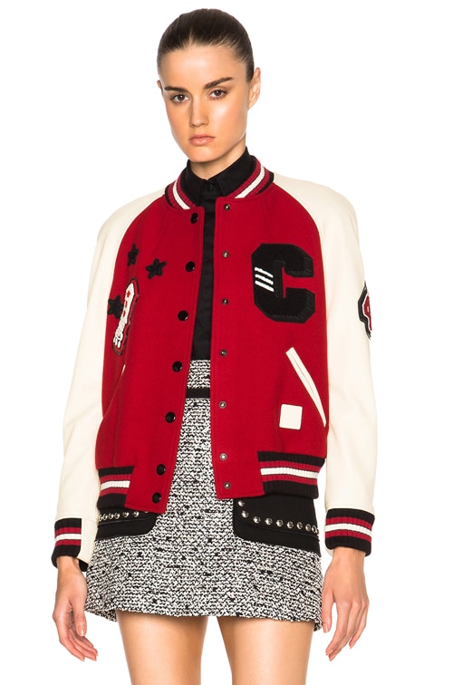 coach red varsity jacket