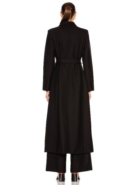 ダウンジャケット・コート OFF-WHITE WOMEN Brushed Wool Belt Coat Black OFF-WHITE WOMEN Brushed Wool Belt Coat Black