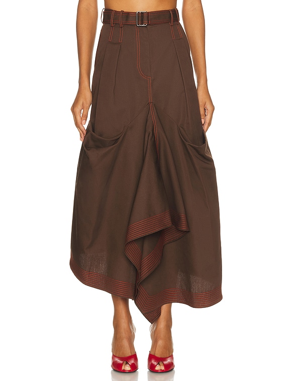 Christopher John Rogers Trumpet Skirt in Tiramisu | FWRD