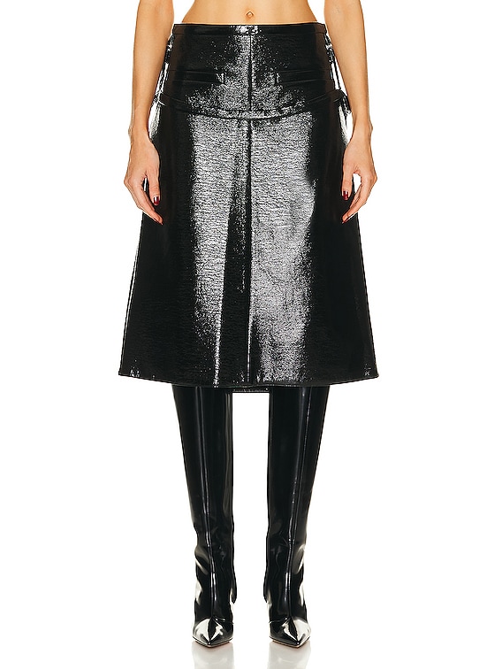 Metallic vinyl skirt sale