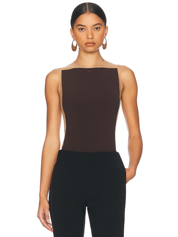 インナー・ルームウェアその他 COURREGES 'Illusion' bodysuit Black Courrèges Illusion Hooded Bodysuit | Black | FARFETCH