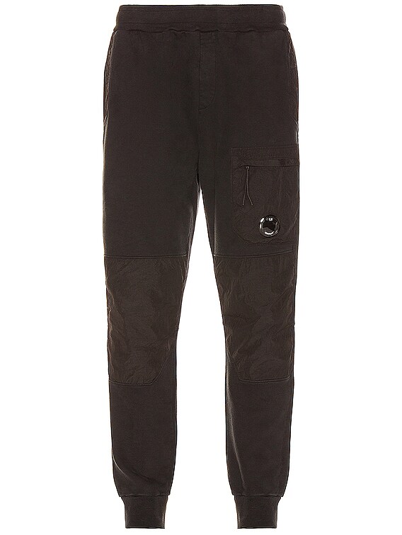 C.P. Company Diagonal Fleece Mixed Utility Pants in Black | FWRD C.P. Company Diagonal Fleece Mixed Utility Pants in Black | FWRD