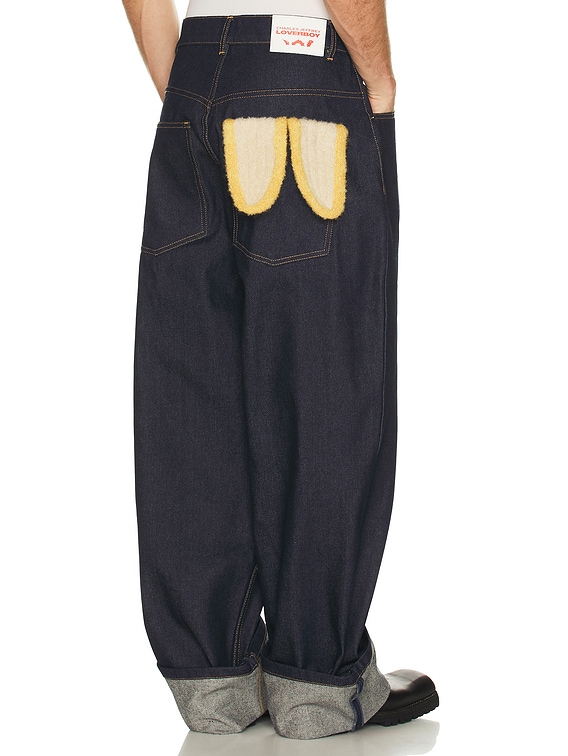 Charles Jeffrey LOVERBOY Loose Fit Jean With Knitted Pocket in