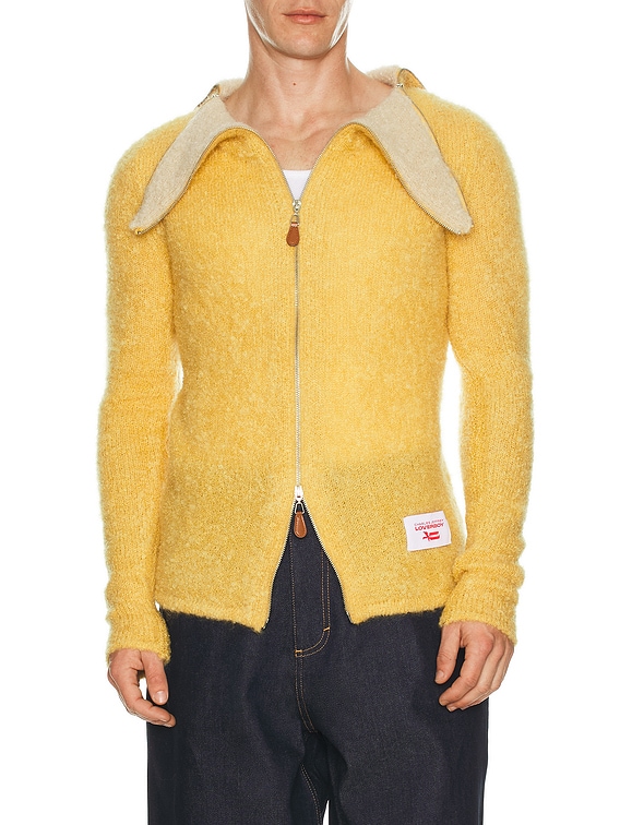 Charles Jeffrey LOVERBOY Mohair Banana Zip Jumper in Yellow | FWRD
