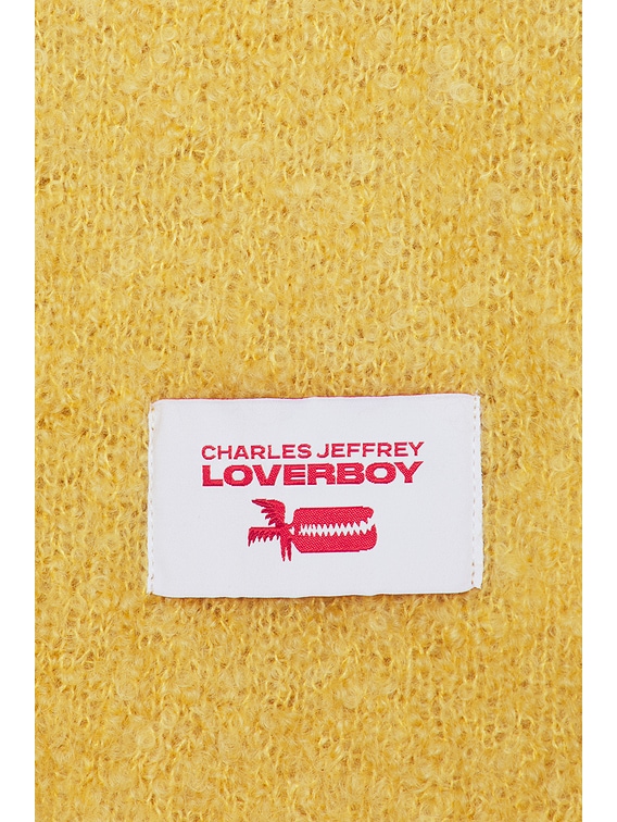 l*l様 CHARLESJEFFREYLOVERBOYChunkyRabbitB Charles Jeffrey LOVERBOY Mohair Banana Zip Jumper in Yellow | FWRD