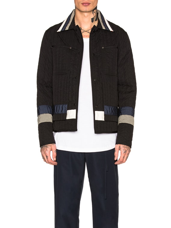 Paneled Quilted Worker Jacket