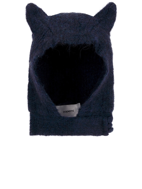 Coperni Knitted Horn Beanie in Blue | FWRD