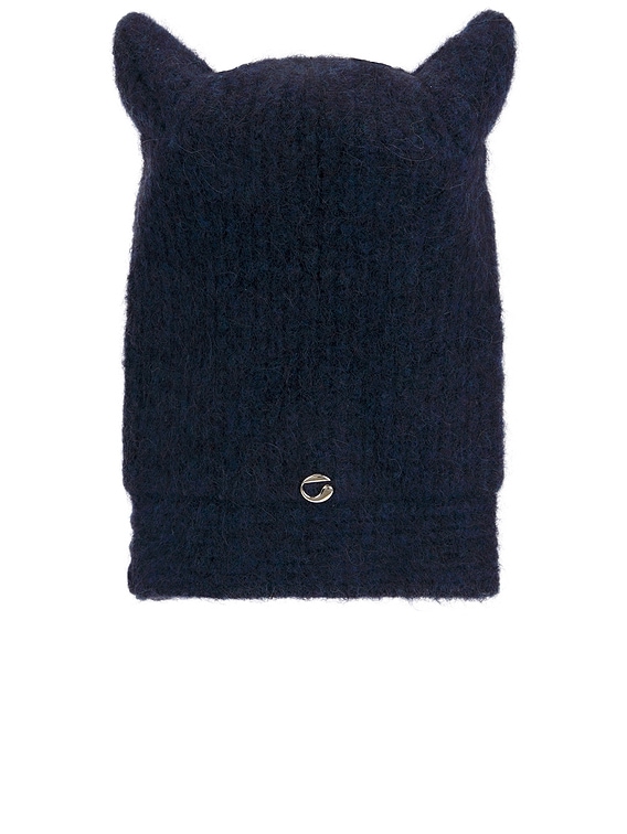 Coperni Knitted Horn Beanie in Blue | FWRD